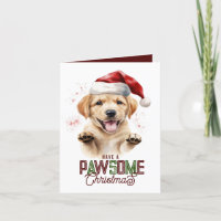 Pawsome Christmas Labrador Santa Custom Message