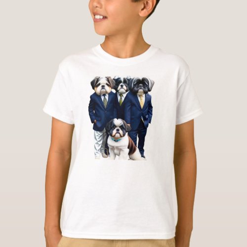 Pawsome Companions A Canine Collage T_Shirt