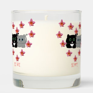Pawsome Couple Plumeria Heart Valentine Be Mine Scented Candle