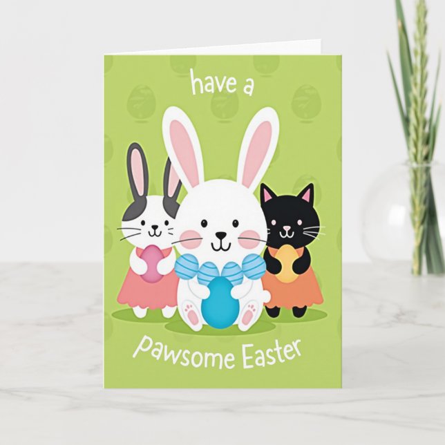 Pawsome Easter Friends Card (Front)
