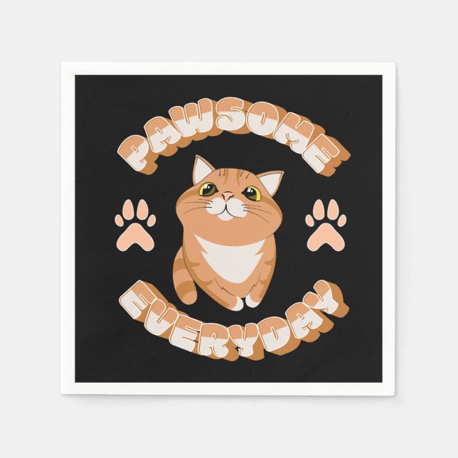 Pawsome everyday napkins (Front)