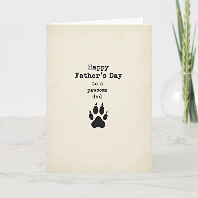 Pawsome Fathers Day Card (Front)