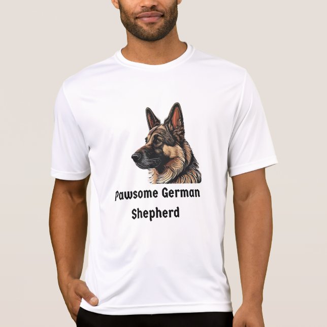 Pawsome German Shepherd T-Shirt (Front)