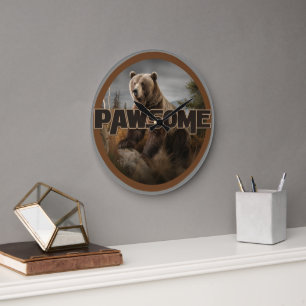 Pawsome Large Clock