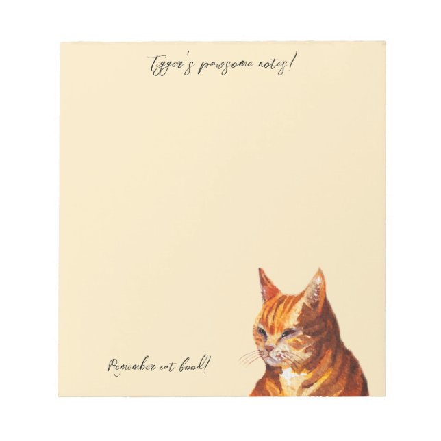 Pawsome notes magnetic notepad (Front)