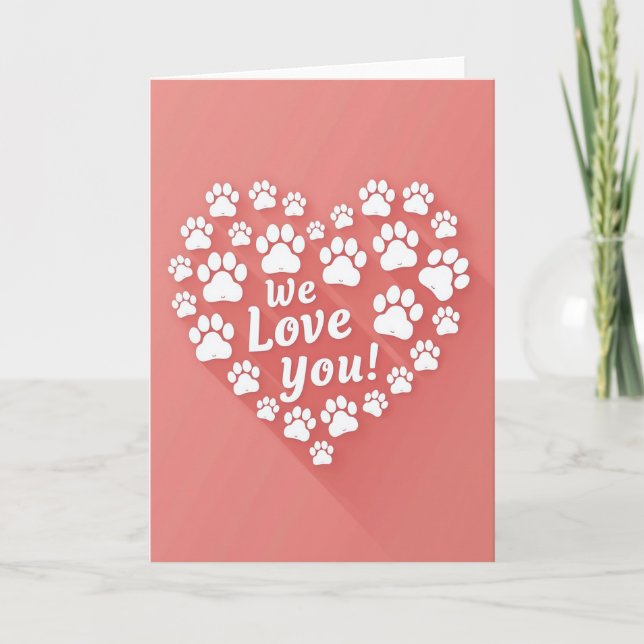 Pawsome We Love You Mothers Day Card (Front)