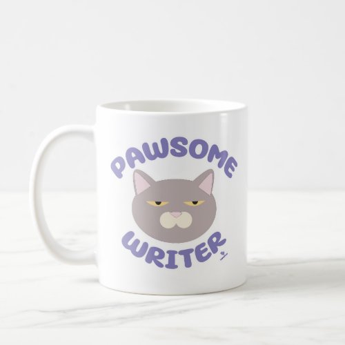  Pawsome Writer Fun Cat Character Fun Coffee Mug