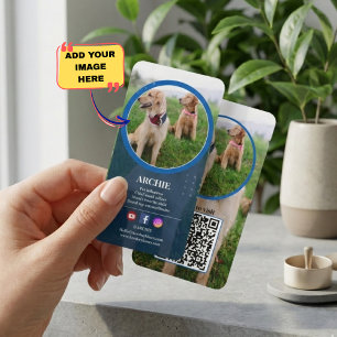 Pawsomely Professional: Dog Photo Social Media  Business Card