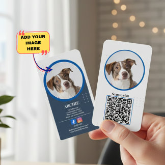 Pawsomely Professional: Dog Photo Social Media  Business Card