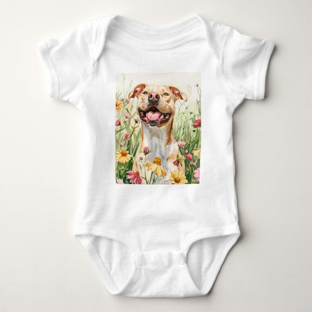 Pawtected by Pit Bull Baby Bodysuit (Front)