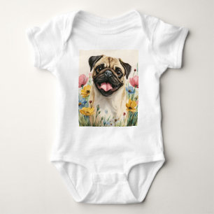 Pawtected by Pug Baby Bodysuit