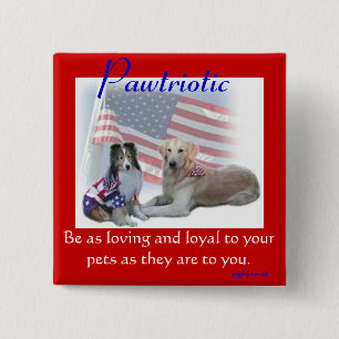 Pawtriotic Button