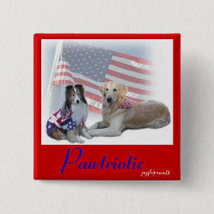 Pawtriotic dogs button