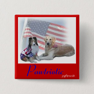 Pawtriotic dogs button