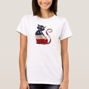 Pawtriotic feline womens shirt design