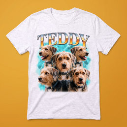 Pawtro Vintage Pet Photo Collage Lightning Tri-Blend Shirt