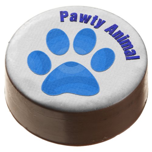 Pawty Animal Blue Paw Pattern Oreo Cookies