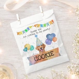 Pawty Golden Retriever Thank You Treat Party Favor Bag