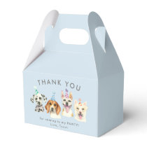 Pawty Puppy Dog Birthday Thank You Favor Boxes