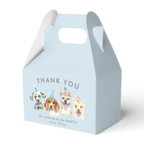 Pawty Puppy Dog Birthday Thank You Favor Boxes