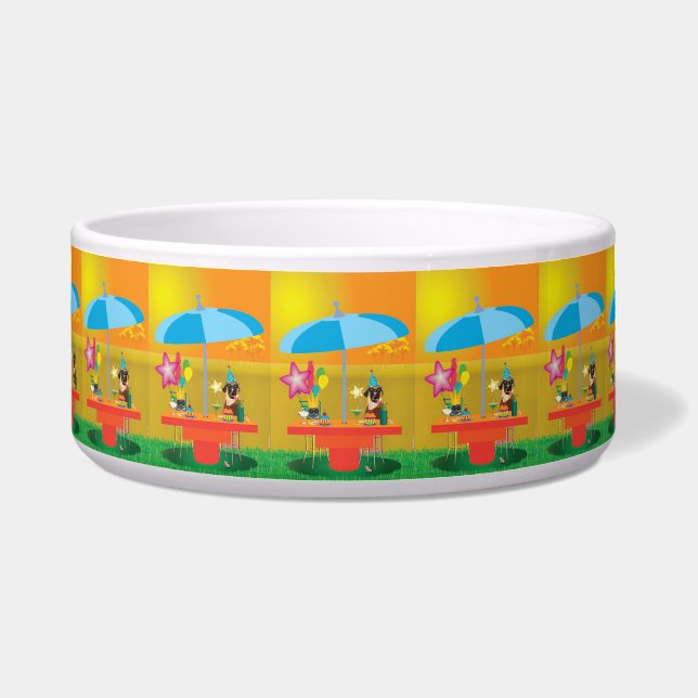 Pawty Time Picnic Dog Bowl (Front)