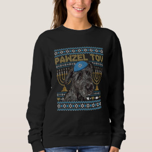 Pawzel Tov Jewish Irish Wolfhound Dog Funny Hanukk Sweatshirt