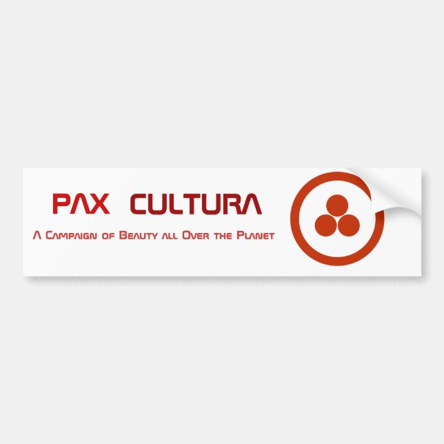 Pax Cultura Stationary Bumper Sticker (Front)