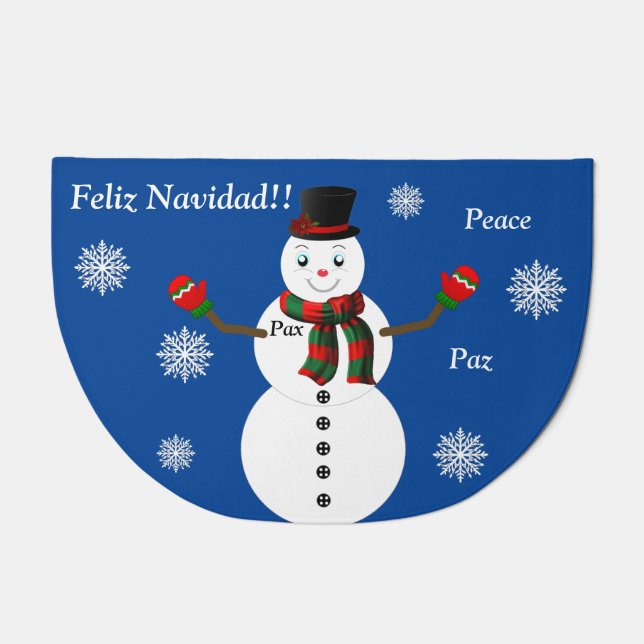 Pax the snowman doormat (Front)