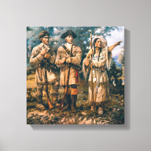 Paxson Vintage  Lewis & Clark at Three Forks Canvas Print