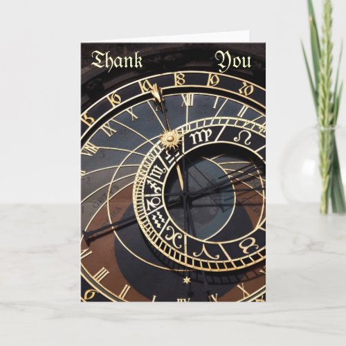 pay astronomical clock thank you note card