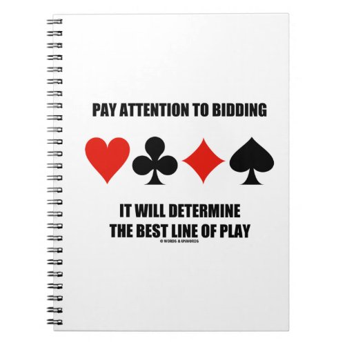 Pay Attention To Bidding Will Determine Best Line Notebook