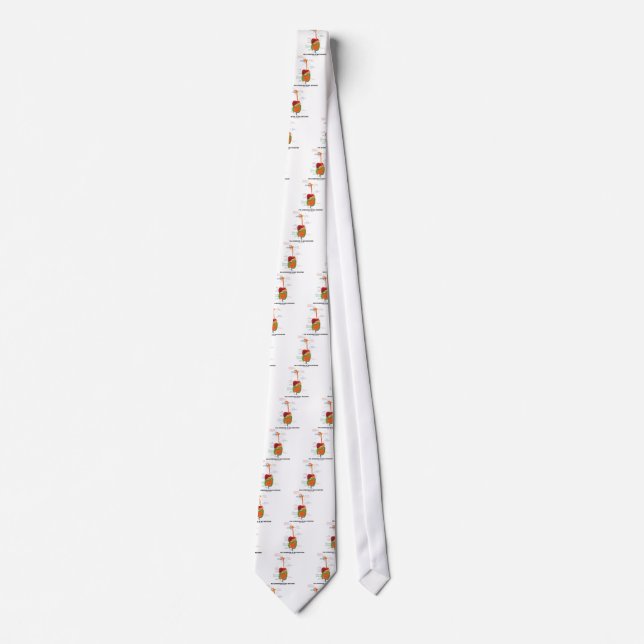 Pay Attention To Gut Intuition (Digestive System) Neck Tie (Front)