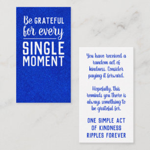 Pay it Forward Gratitude Random Act of Kindness Business Card