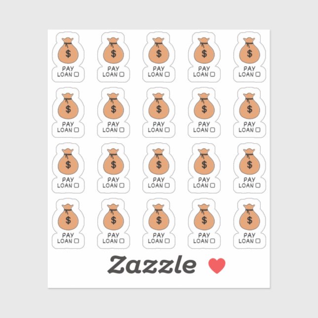 Pay Loan Reminder Money Budget Tracker Planner  Sticker (Sheet)