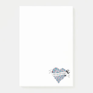 Pay love with love illustrated Portuguese proverb  Post-it Notes