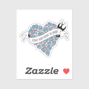 Pay love with love illustrated Portuguese proverb Sticker