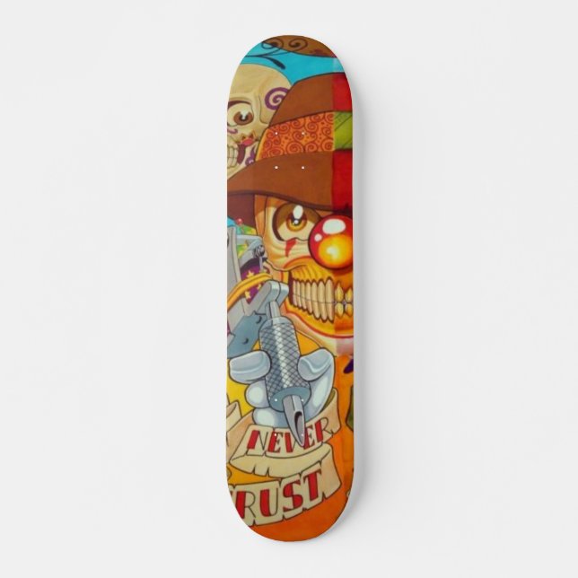 payaso skateboard deck (Front)