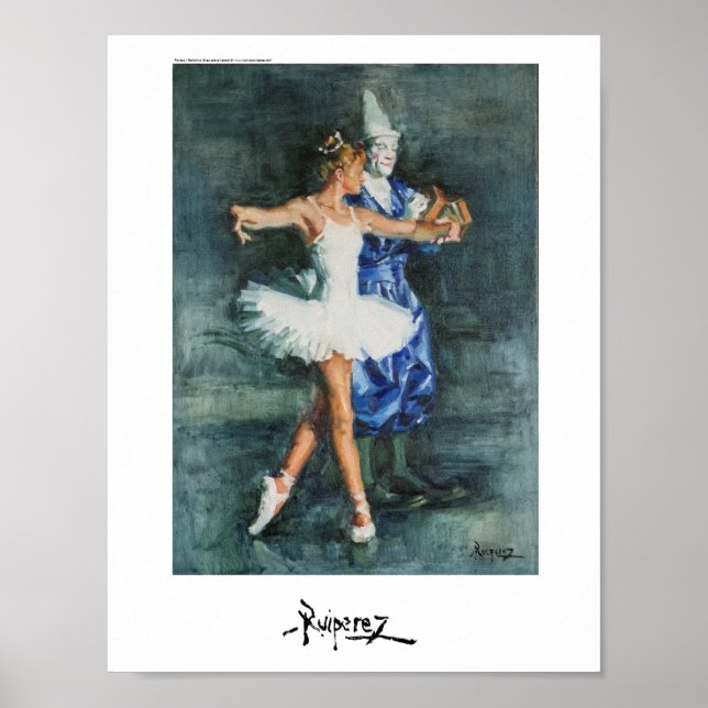 Payaso y Bailarina, by Ruiperez Poster (Front)