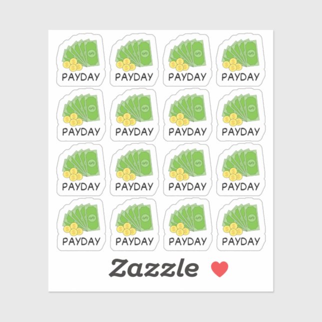 Paycheck Payday Reminder Finance Tracker Calendar Sticker (Sheet)