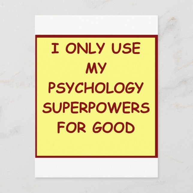 paychology psychologist postcard (Front)