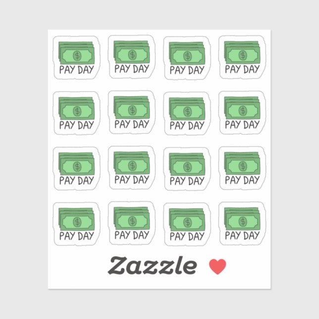 Payday Paycheck Planner Finance Tracker Planner Sticker (Sheet)