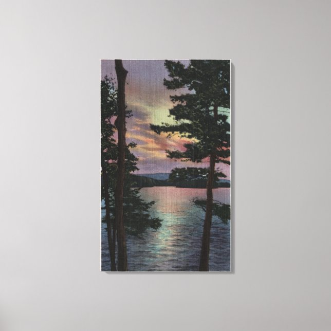 Payette Lake, ID - Evintide on Lake Scene Canvas Print (Front)