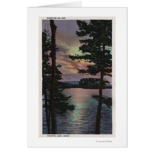 Payette Lake, ID - Evintide on Lake Scene Cards (Front)