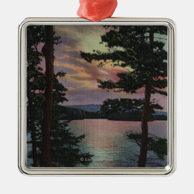 Payette Lake, ID - Evintide on Lake Scene Metal Ornament (Front)