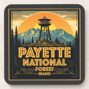 Payette National Forest Idaho Beverage Coaster