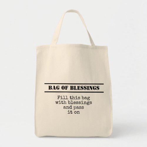 Paying it Forward Bag of Blessings Giving Tote