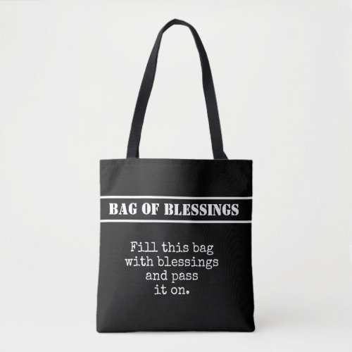 Paying it Forward Bag of Blessings Giving Tote Bag