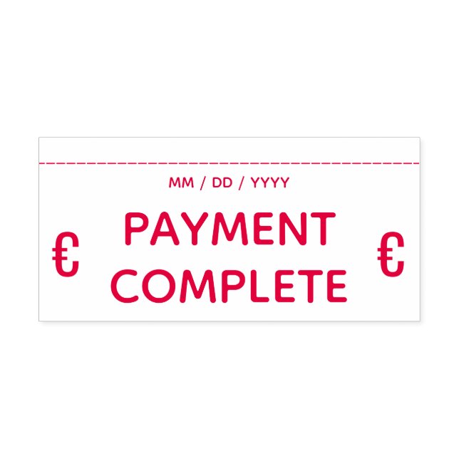 "Payment Complete" Rubber Stamp (Design)