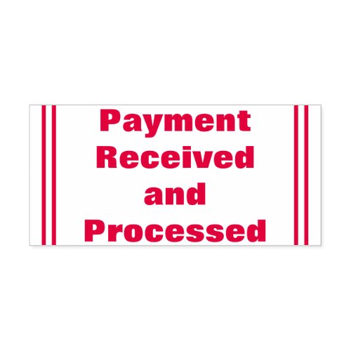 Payment Received and Processed Rubber Stamp