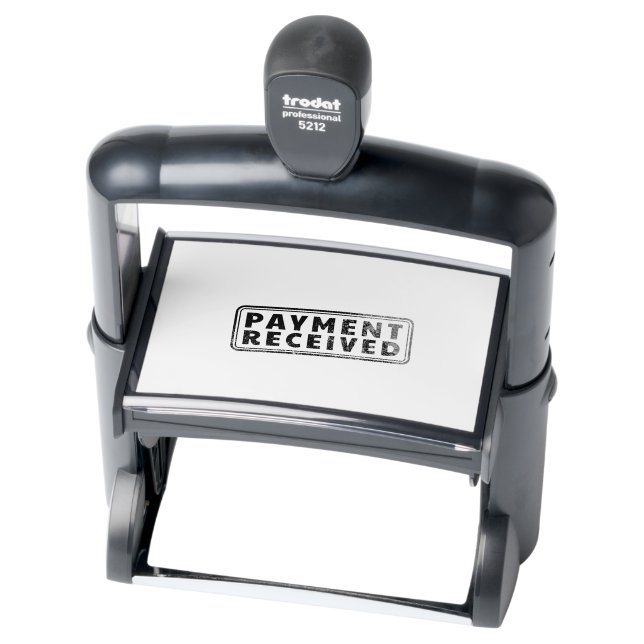 PAYMENT RECEIVED Rectangle Logo Black Financial  Self-inking Stamp (Product)